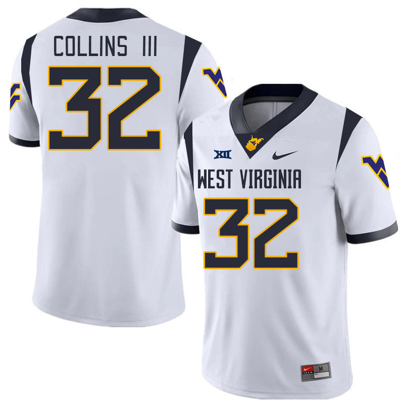 Men #32 Raleigh Collins III West Virginia Mountaineers College 2024 New Uniforms Football Jerseys St